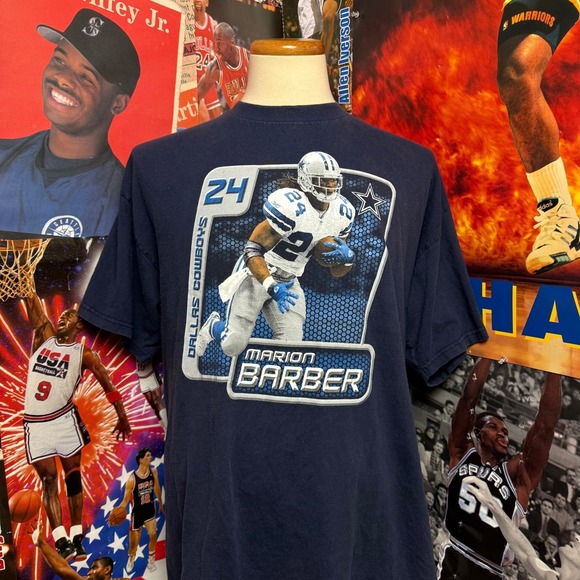 Other - Y2K Dallas Cowboys Marion Barber NFL Football Player Tee Sz Large